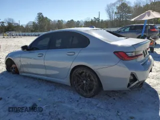 2023 BMW 3 Series 330i with VIN 3MW69FF02P8C97702, listed as a Copart auction lot 49608915 with 0 mi miles and Salvage Title. Bid and sale history available at carsss.com. Image 2.