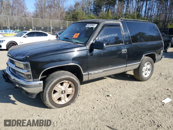 1998 Chevrolet Tahoe z VIN 3GNEK18R9WG123185, wystawiony jako Copart lot #53020915 z przebiegiem 310 261 mil mil oraz Nie do naprawy • Non repairable. Historia ofert i sprzedaży dostępna na DreamBid. Obrazek 1.