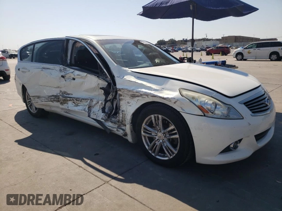 2015 Infiniti Q40 with VIN JN1CV6AP1FM580098, listed as a Copart auction lot 76374654 with 134,903 mi miles and Salvage Title. Bid and sale history available at DreamBid. Image 4.