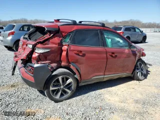 2021 Hyundai Kona Limited with VIN KM8K3CA54MU633381, listed as a Copart auction lot 46872695 with 0 mi miles and Salvage Title. Bid and sale history available at carsss.com. Image 3.
