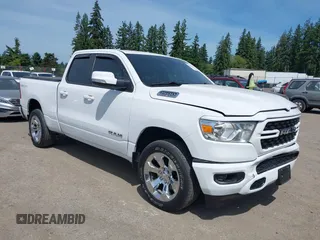 2022 Ram 1500 Big Horn with VIN 1C6SRFBT6NN164539, listed as a IAAI auction lot 42444414 with 54,343 mi miles and . Bid and sale history available at DreamBid. Image 1.