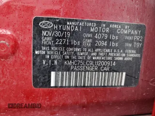 2020 Hyundai Ioniq SE z VIN KMHC75LC9LU200914, wystawiony jako Copart lot #56666935 z przebiegiem 117 893 mil mil oraz Szkoda całkowita • Salvage title. Historia ofert i sprzedaży dostępna na DreamBid. Obrazek 12.