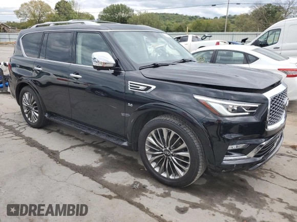 2019 Infiniti QX80 LUXE with VIN JN8AZ2ND6K9850428, listed as a Copart auction lot 71494304 with 60,426 mi miles and Salvage Title. Bid and sale history available at carsss.com. Image 4.