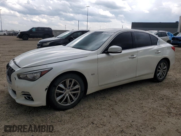 2017 Infiniti Q50 Premium with VIN JN1EV7AR5HM841445, listed as a Copart auction lot 62714425 with 134,161 mi miles and Salvage title. Bid and sale history available at DreamBid. Image 1.