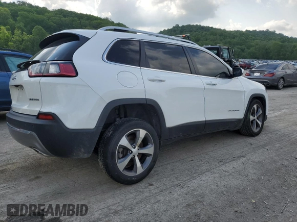 2021 Jeep Cherokee Limited with VIN 1C4PJMDX8MD184726, listed as a Copart auction lot 57067075 with Not provided miles and Salvage title. Bid and sale history available at DreamBid. Image 3.