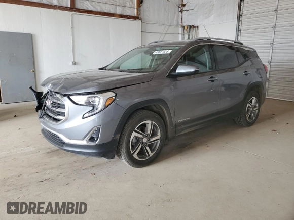 2021 GMC Terrain SLT with VIN 3GKALVEV2ML389606, listed as a Copart auction lot 49681125 with 63,096 mi miles and Salvage Title. Bid and sale history available at DreamBid. Image 1.