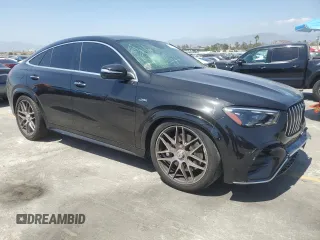 2024 Mercedes-Benz GLE 53 AMG with VIN 4JGFD6BB3RB196433, listed as a Copart auction lot 57479685 with 9,106 mi miles and Salvage title. Bid and sale history available at DreamBid. Image 4.