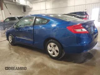 2013 Honda Civic Cpe LX with VIN 2HGFG3B56DH530265, listed as a Copart auction lot 46992175 with 107,178 mi miles and Salvage Title. Bid and sale history available at carsss.com. Image 2.