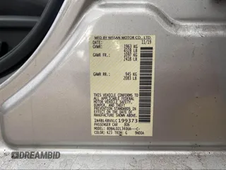2020 Nissan Altima S with VIN 1N4BL4BVXLC199373, listed as a IAAI auction lot 42218125 with 56,477 mi miles and . Bid and sale history available at DreamBid. Image 9.