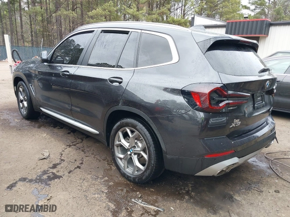 2023 BMW X3 xDrive30i with VIN 5UX53DP06P9R49468, listed as a IAAI auction lot 41716274 with 24 mi miles. Bid and sale history available at carsss.com. Image 3.