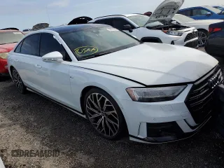 2021 Audi A8 with VIN WAU8DAF86MN031902, listed as a Copart auction lot 74131144 with 0 mi miles and Non Repairable. Bid and sale history available at carsss.com. Image 4.