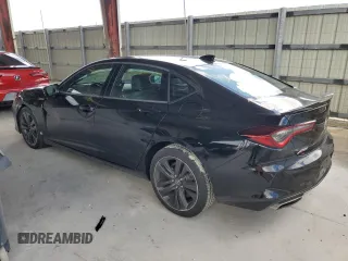 2022 Acura TLX w/A-Spec Package with VIN 19UUB5F57NA000267, listed as a Copart auction lot 60455005 with 26,040 mi miles and Salvage title. Bid and sale history available at DreamBid. Image 2.