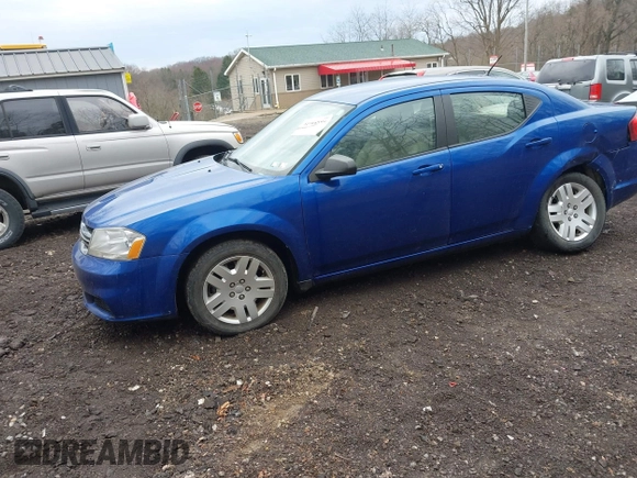 2013 Dodge Avenger SE with VIN 1C3CDZAB4DN628596, listed as a IAAI auction lot 41904599 with 56,791 mi miles and . Bid and sale history available at DreamBid. Image 2.