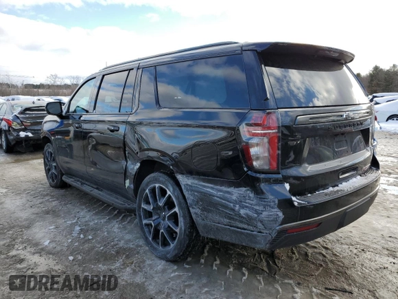 2021 Chevrolet Suburban RST with VIN 1GNSKEKD3MR426399, listed as a Copart auction lot 44674465 with 162,266 mi miles and Salvage Title. Bid and sale history available at carsss.com. Image 2.