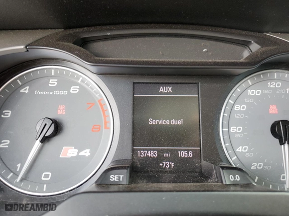 2012 Audi S4 Premium Plus with VIN WAUDGAFL3CA115790, listed as a Copart auction lot 68127074 with 137,483 mi miles and Salvage Title. Bid and sale history available at carsss.com. Image 9.