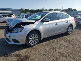 2017 Nissan Sentra SV with VIN 3N1AB7APXHY316707, listed as a Copart auction lot 61907595 with 47,575 mi miles and Salvage title. Bid and sale history available at DreamBid. Image 1.