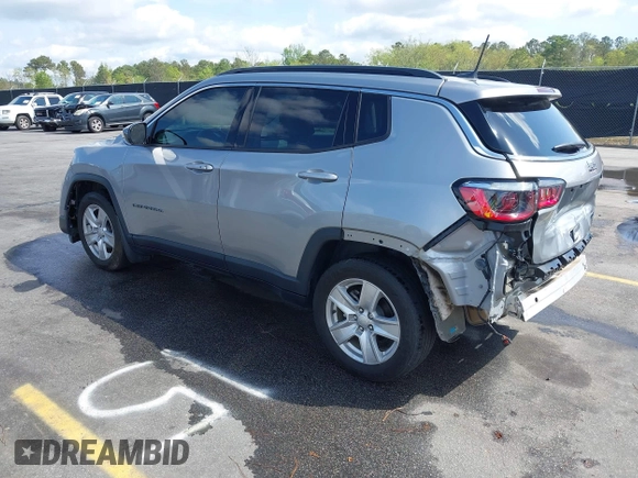 2022 Jeep Compass Latitude with VIN 3C4NJCBB3NT188428, listed as a IAAI auction lot 41930096 with 37,085 mi miles and . Bid and sale history available at DreamBid. Image 3.