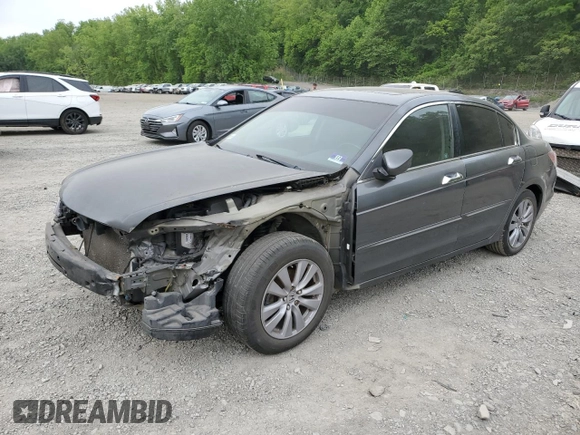 2011 Honda Accord EX-L z VIN 1HGCP3F81BA003186, wystawiony jako Copart lot #57966005 z przebiegiem 154 835 mil mil oraz Szkoda całkowita • Salvage title. Historia ofert i sprzedaży dostępna na DreamBid. Obrazek 1.