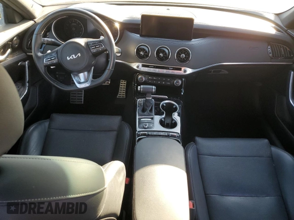 2022 Kia Stinger GT-Line with VIN KNAE35LD0N6114767, listed as a Copart auction lot 81482714 with Not Provided miles and Salvage Title. Bid and sale history available at DreamBid. Image 8.