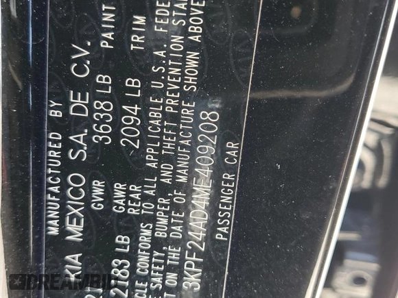 2021 Kia Forte LXS with VIN 3KPF24AD4ME409208, listed as a Copart auction lot 61753175 with 42,131 mi miles and Salvage title. Bid and sale history available at DreamBid. Image 12.