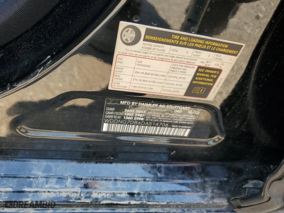 2013 Mercedes-Benz S-Class S 550 with VIN WDDNG7DB6DA514706, listed as a Copart auction lot 63075304 with 78,818 mi miles and Salvage Title. Bid and sale history available at carsss.com. Image 12.