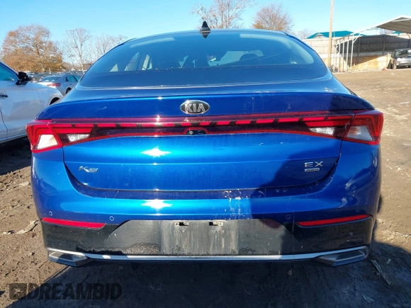 2021 Kia K5 EX with VIN 5XXG34J2XMG045447, listed as a IAAI auction lot 41108034 with 58,683 mi miles. Bid and sale history available at carsss.com. Image 17.