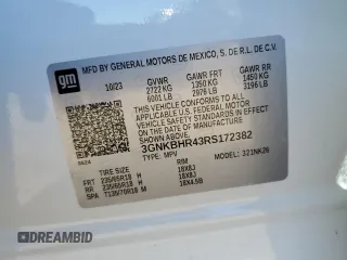 2024 Chevrolet Blazer LT with VIN 3GNKBHR43RS172382, listed as a Copart auction lot 74897124 with 5,348 mi miles and Salvage title. Bid and sale history available at DreamBid. Image 14.