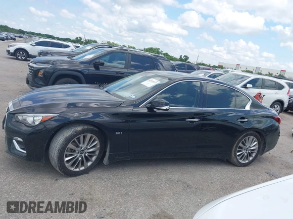 2019 Infiniti Q50 Luxe with VIN JN1EV7AP3KM519702, listed as a IAAI auction lot 42353533 with 46,371 mi miles and . Bid and sale history available at DreamBid. Image 14.