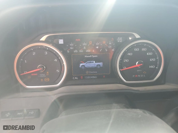 2021 Chevrolet Silverado 3500HD LTZ with VIN 1GC4YUEY9MF239744, listed as a Copart auction lot 72356274 with 108,048 mi miles and Salvage Title. Bid and sale history available at carsss.com. Image 9.