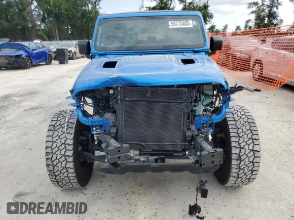 2022 Jeep Gladiator Rubicon with VIN 1C6JJTBG4NL111323, listed as a Copart auction lot 58772405 with 25,997 mi miles and Salvage title. Bid and sale history available at DreamBid. Image 5.