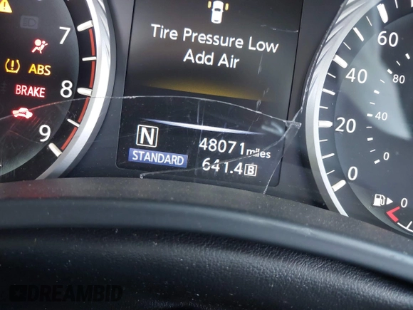 2018 Infiniti Q50 Luxe with VIN JN1EV7APXJM357078, listed as a IAAI auction lot 42316830 with 48,071 mi miles and . Bid and sale history available at DreamBid. Image 16.