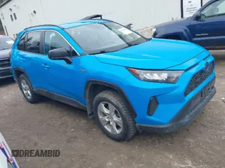 2021 Toyota RAV4 Hybrid LE with VIN 4T3L6RFV6MU027790, listed as a IAAI auction lot 41828702 with 63,411 mi miles. Bid and sale history available at carsss.com. Image 1.