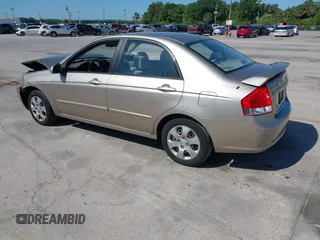 2008 Kia Spectra SX with VIN KNAFE121485492955, listed as a IAAI auction lot 41995775 with 61,717 mi miles. Bid and sale history available at carsss.com. Image 3.