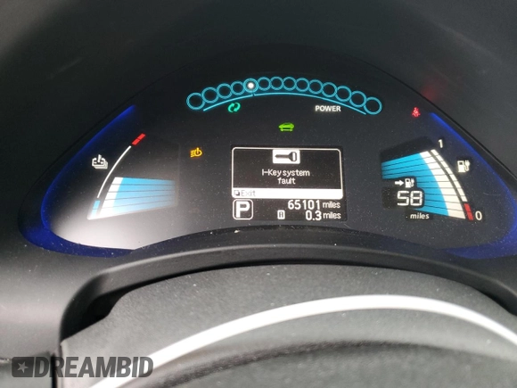 2015 Nissan LEAF SV with VIN 1N4AZ0CP3FC318436, listed as a Copart auction lot 70855893 with 65,101 mi miles. Bid and sale history available at carsss.com. Image 9.