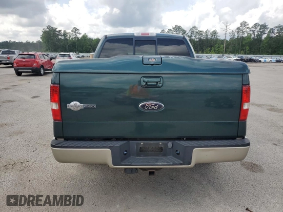 2008 Ford F-150 XLT with VIN 1FTPW12V38KB31466, listed as a Copart auction lot 54138665 with 133,029 mi miles and Salvage title. Bid and sale history available at DreamBid. Image 6.