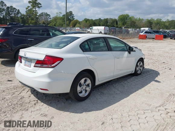 2014 Honda Civic Sedan LX with VIN 2HGFB2F53EH500810, listed as a IAAI auction lot 41952317 with 137,567 mi miles. Bid and sale history available at carsss.com. Image 4.