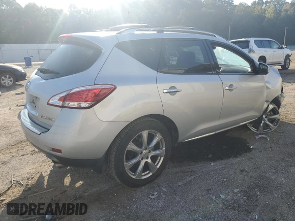 2013 Nissan Murano LE with VIN JN8AZ1MU9DW206289, listed as a Copart auction lot 74847374 with 131,287 mi miles and Salvage Title. Bid and sale history available at DreamBid. Image 3.