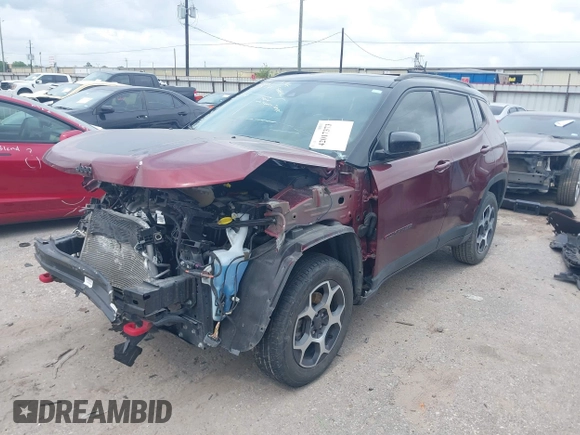 2022 Jeep Compass Trailhawk with VIN 3C4NJDDB3NT203092, listed as a IAAI auction lot 42017373 with Not provided miles and . Bid and sale history available at DreamBid. Image 18.