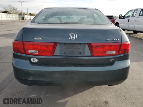 2005 Honda Accord EX with VIN 1HGCM56755A027653, listed as a Copart auction lot 51790915 with 58,935 mi miles and Salvage Title. Bid and sale history available at DreamBid. Image 6.