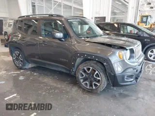 2017 Jeep Renegade Latitude with VIN ZACCJABB9HPE52615, listed as a IAAI auction lot 40913203 with 95,968 mi miles. Bid and sale history available at carsss.com. Image 1.