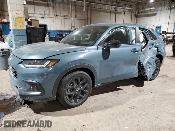 2024 Honda HR-V Sport with VIN 3CZRZ2H5XRM746324, listed as a Copart auction lot 89242615 with 11,697 mi miles and Salvage Title. Bid and sale history available at carsss.com. Image 1.