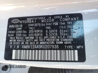 2019 Hyundai Kona SE with VIN KM8K12AA9KU207938, listed as a Copart auction lot 46918425 with 94,090 mi miles and Salvage Title. Bid and sale history available at DreamBid. Image 13.