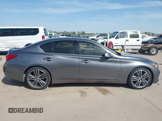 2015 Infiniti Q50 Premium with VIN JN1BV7AP8FM331055, listed as a IAAI auction lot 41828967 with 110,683 mi miles. Bid and sale history available at carsss.com. Image 13.