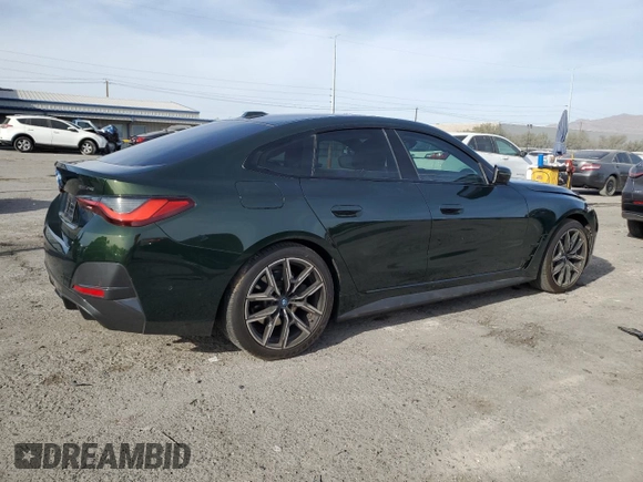 2024 BMW i4 eDrive40 with VIN WBY73AW06RFS32808, listed as a Copart auction lot 85585424 with 15,669 mi miles and Salvage Title. Bid and sale history available at carsss.com. Image 3.