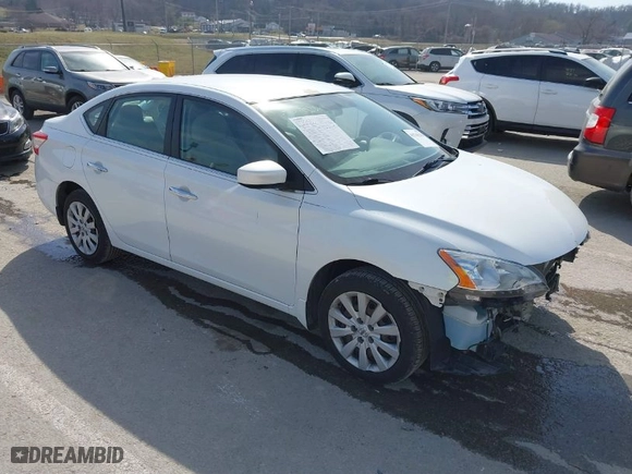 2015 Nissan Sentra SR with VIN 3N1AB7AP3FY323527, listed as a IAAI auction lot 41743210 with 120,867 mi miles. Bid and sale history available at carsss.com. Image 1.