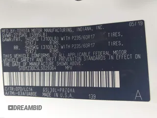 2020 Toyota Sienna XLE Auto Access Seat z VIN 5TDYZ3DC5LS029364, wystawiony jako IAAI lot #42255235 z przebiegiem 44 798 mil mil oraz . Historia ofert i sprzedaży dostępna na DreamBid. Obrazek 9.