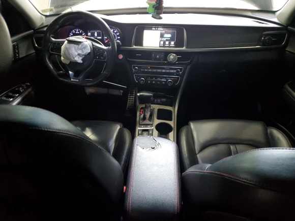 2016 Kia Optima SX Turbo with VIN 5XXGW4L23GG011780, listed as a Copart auction lot 56628295 with 104,288 mi miles and Salvage title. Bid and sale history available at DreamBid. Image 8.