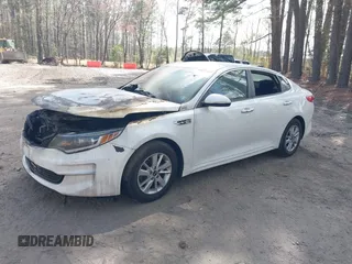 2016 Kia Optima LX with VIN KNAGT4L35G5088248, listed as a IAAI auction lot 41923519 with Not Provided miles. Bid and sale history available at carsss.com. Image 2.