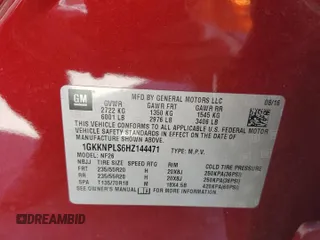 2017 GMC Acadia Denali with VIN 1GKKNPLS6HZ144471, listed as a Copart auction lot 49928335 with 106,342 mi miles and Non Repairable. Bid and sale history available at carsss.com. Image 13.