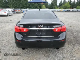 2016 Infiniti Q50 Red Sport 400 with VIN JN1FV7AR3GM451365, listed as a Copart auction lot 62960125 with 87,833 mi miles and Salvage title. Bid and sale history available at DreamBid. Image 6.